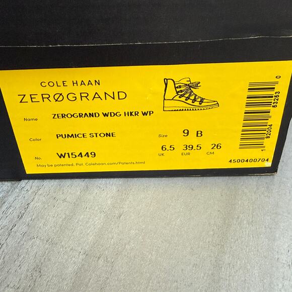 Cole Haan Zero Grand Wedge Hiker Boot Winter Waterproof Size 9 - Picture 3 of 8